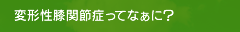 変形性膝関節症ってなぁに？